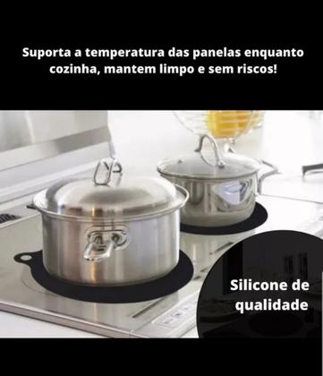 Imagem de Kit 4 Tapete Almofada Silicone Protetora P/ Fogão Indução Cozinha Antiaderente