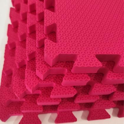 Imagem de KIT 4 TAPETE DE EVA 50X50 - 20MM DIVERSAS CORES (1m²) + 8 Bordas para Criança Bebe Infantil Atividades Interativo Anti Deslizante Emborrachado