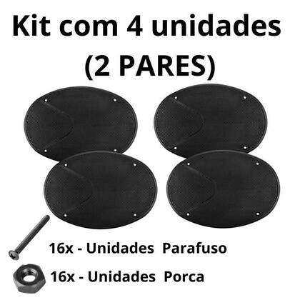 Imagem de Kit 4 Telas Alto Falante 6x9 Polegadas Com Parafuso Premier