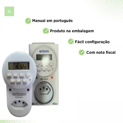 Imagem de Kit 4 Temporizador Timer Digital Lcd Programável Bivolt