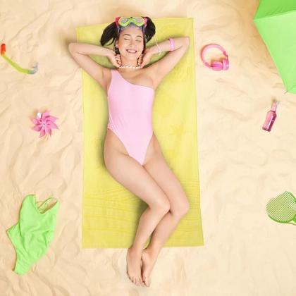 Imagem de Kit 4 Toalhas Banhao Praia Piscina Hotel Lufamar Amarela