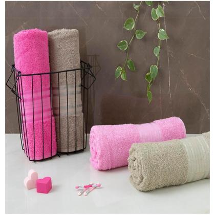 Imagem de KIT 4 Toalhas Banho Algodão Alta Durabilidade Leve