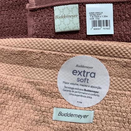 Imagem de Kit 4 Toalhas Buddemeyer Vanilla Extra Soft Azul  2 banho e 2 rosto