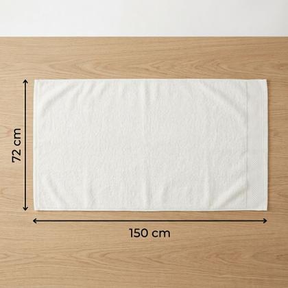 Imagem de Kit 4 Toalhas De Banho Gigante Gramatura 500 Felpudo Atacado Eleganz Hotel Branca