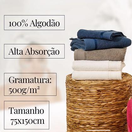 Imagem de Kit 4 Toalhas De Banho Gigante Gramatura 500 G/m² Felpudo / Atacado / Eleganz Hotel / Branca