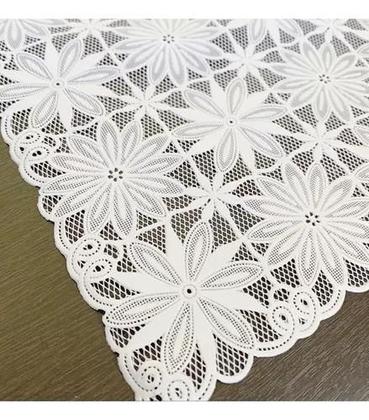 Imagem de Kit 4 Toalhas De Geladeira Pvc Renda Lavável 53x35cm Uzoo