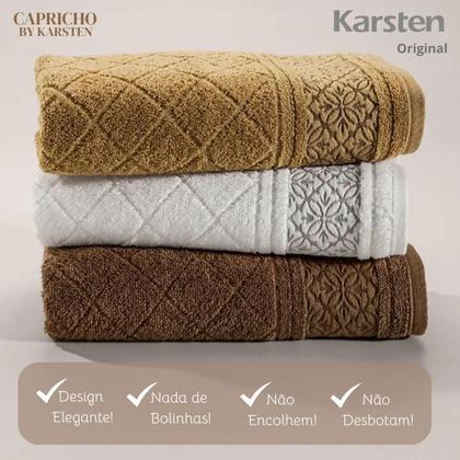 Imagem de Kit 4 Toalhas De Rosto Karsten Algodão Premium