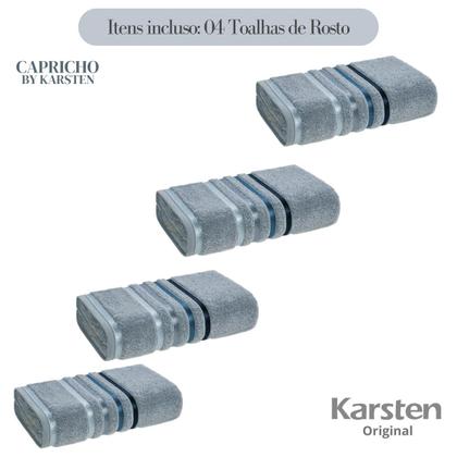 Imagem de Kit 4 Toalhas De Rosto Karsten Algodão Premium