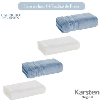 Imagem de Kit 4 Toalhas De Rosto Karsten Algodão Premium
