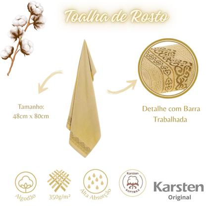 Imagem de Kit 4 Toalhas De Rosto Karsten Algodão Premium