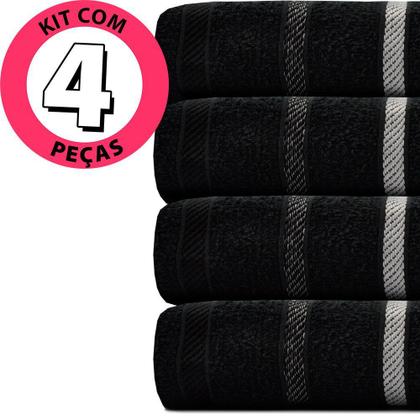 Imagem de Kit 4 Toalhas Rosto 100% Algodão Salão Manicure Academia SPA 44x70cm - Marcotex Emcompre