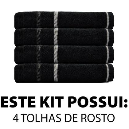 Imagem de Kit 4 Toalhas Rosto 100% Algodão Salão Manicure Academia SPA 44x70cm - Marcotex Emcompre