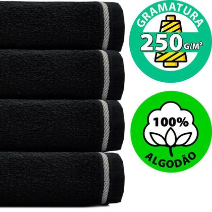 Imagem de Kit 4 Toalhas Rosto 100% Algodão Salão Manicure Academia SPA 44x70cm - Marcotex Emcompre