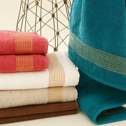 Imagem de Kit 4 Tolhas de Rosto Algodão Resistente Banheiro Macio Lavabo Secagem Rápida Bordar Salão de Beleza Absorvente