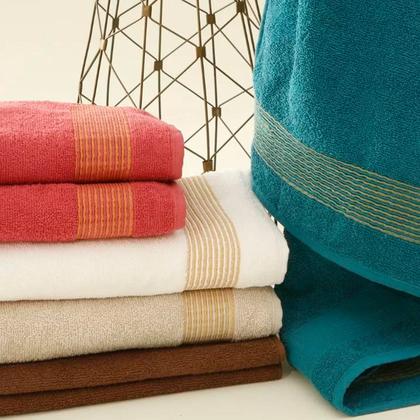 Imagem de Kit 4 Tolhas de Rosto Algodão Resistente Banheiro Macio Lavabo Secagem Rápida Bordar Salão de Beleza Absorvente