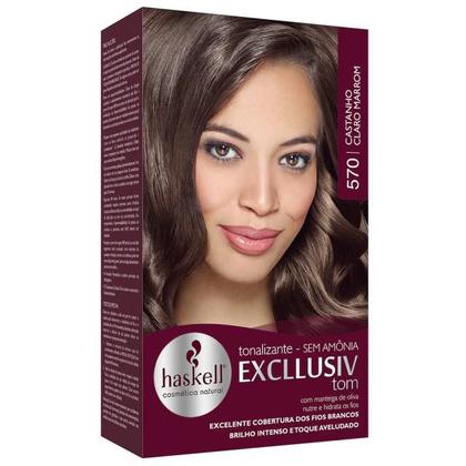 Imagem de Kit 4 TONALIZANTE HASKELL 570 CASTANHO CLARO MARROM