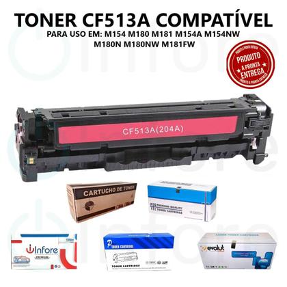 Imagem de Kit 4 Toner Compatível  204A CF510A CF511A CF512A CF513A M154 M154A M154