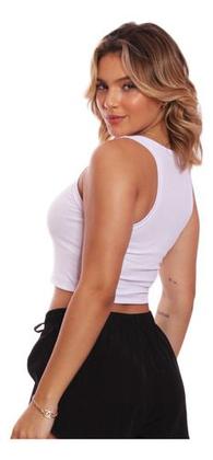 Imagem de Kit 4 Tops Fitness Nadador Feminino Lisa Blusa Básica