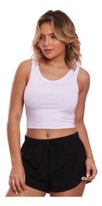 Imagem de Kit 4 Tops Fitness Nadador Feminino Lisa Blusa Básica