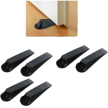 Imagem de Kit 4 Trava Calço Aparador Cunha De Porta Protetor Prendedor Segura Batente