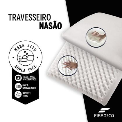 Imagem de Kit 4 Travesseiro Nasa Alto Nasão 14cm 50x70cm Fibrasca