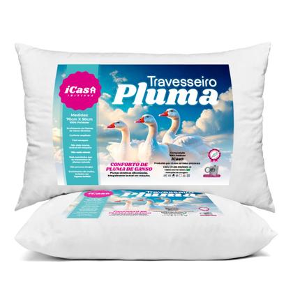 Imagem de Kit 4 Travesseiro Pluma de Ganso Macio Extreme Confort