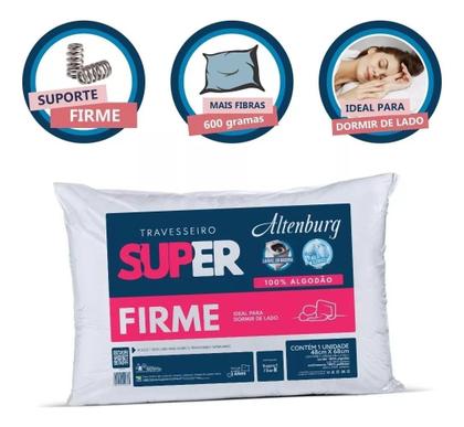 Imagem de Kit 4 Travesseiro Suporte Super Firme Altenburg 100% Algodão