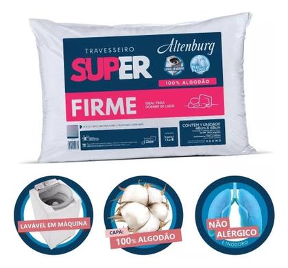 Imagem de Kit 4 Travesseiro Suporte Super Firme Altenburg 100% Algodão