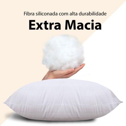 Imagem de Kit 4 Travesseiros 100% Algodão Antialérgico Percal 300 Fios Extramacio 50x70cm - BF Colchões