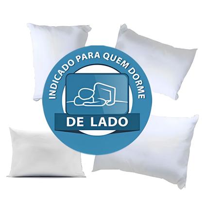 Imagem de Kit 4 Travesseiros Antialérgico Altenburg Suporte Super Extra Firme 100% Algodão Lavável 48cm x 68cm