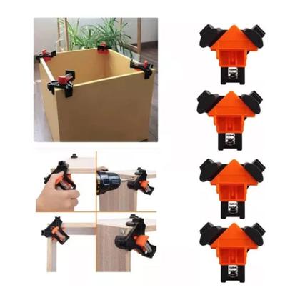 Imagem de kit 4 un. Grampo Sargento De Canto Aperto Angular  90 Graus