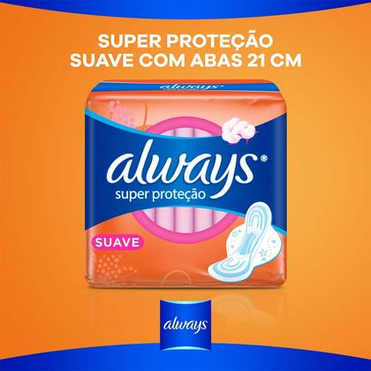 Imagem de Kit 4 und Absorvente Always Super Proteção Suave abas  8 und