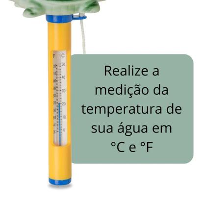 Imagem de Kit 4 Und Super Tratamento Semanal Oxigenco + Termometro Flutuante Tartaruga para Piscina Spa / Ofuro