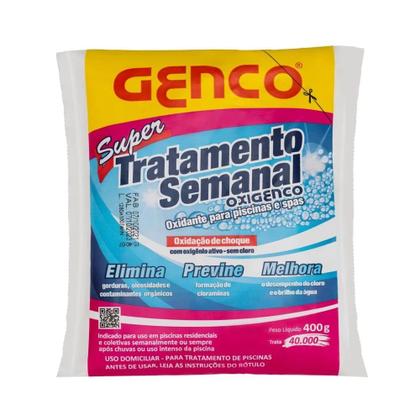 Imagem de Kit 4 Und Super Tratamento Semanal Oxigenco + Termometro Flutuante Tartaruga para Piscina Spa / Ofuro