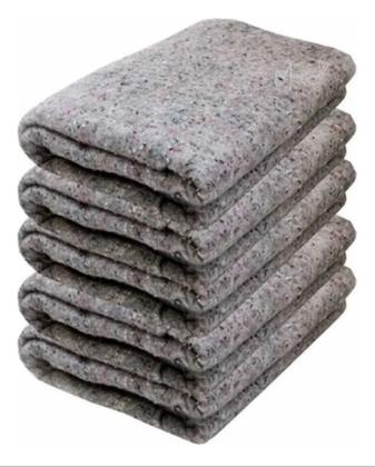 Imagem de Kit 4 Unid Casal Cobertor Doação Popular E Pets Mudança Cor Cinza Desenho Do Tecido Liso