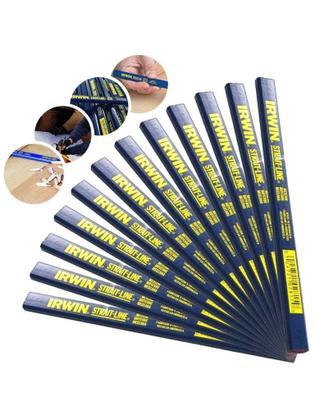 Imagem de Kit 4 Unidades Lápis Pedreiro Carpinteiro Marceneiro Irwin Azul