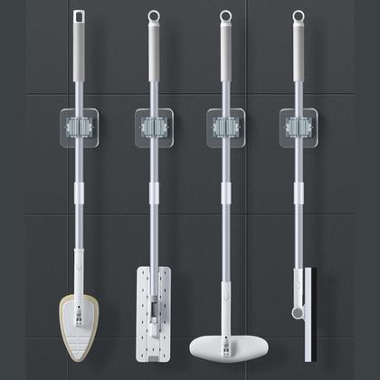 Imagem de Kit 4 Unidades Suporte Organizador Adesivo Multiuso Mop Vassoura Rodo