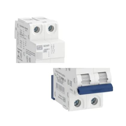 Imagem de Kit 4 unidades - weg disjuntor bipolar din 25a (mdw-c 25a 2 polos)