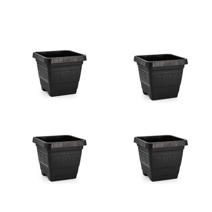 Imagem de Kit 4 Vasos para Plantas Quadrado Grande Resistente 18L