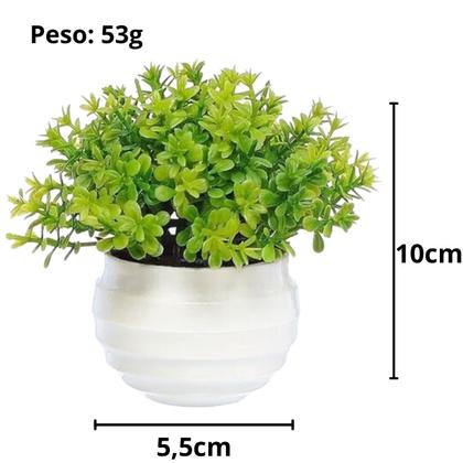 Imagem de Kit 4 Vasos Vasinhos Plantas Flores Artificial Decoração