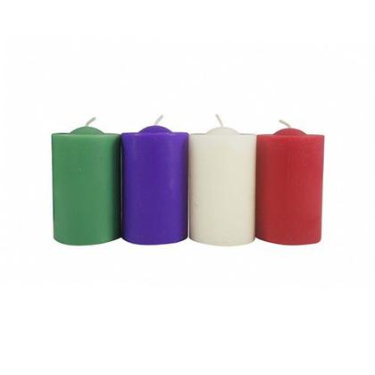 Imagem de Kit 4 Velas Advento da Família Parafina com Pavio