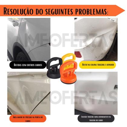 Imagem de Kit 4 Ventosa Puxado Tira Amassado Carro Removedor D/telas