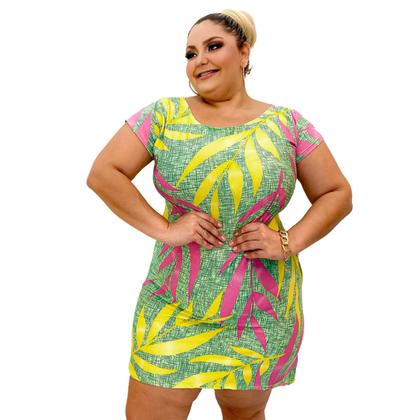 Imagem de Kit 4 Vestido Casual Plus Size Adulto Malha Crepe Confortável