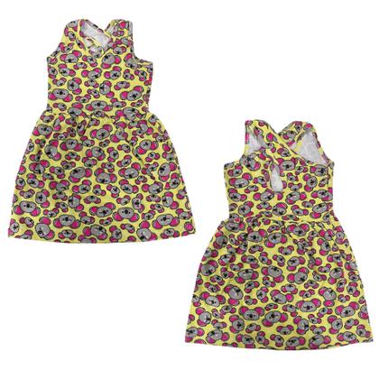 Imagem de Kit 4 Vestido Infantil Menina Moda Verão Estampado Sortidos