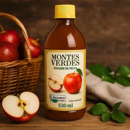 Imagem de Kit 4 Vinagre De Maçã Orgânico Montes Verdes 530Ml