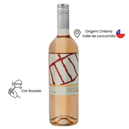 Imagem de Kit 4 Vinhos Chilenos Pinot Noir Rosé Carmenere Sauvignon Blanc e Branco Suave Cuentos del Fuego