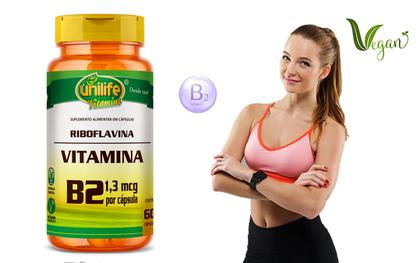 Imagem de KIT 4 VITAMINA B2 RIBOFLAVINA - 60 Cápsulas 500mg UNILIFE
