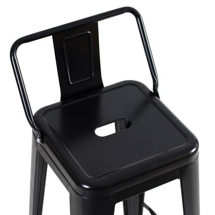 Imagem de KIT - 4 x banquetas altas Iron Tolix com encosto - 76 cm -