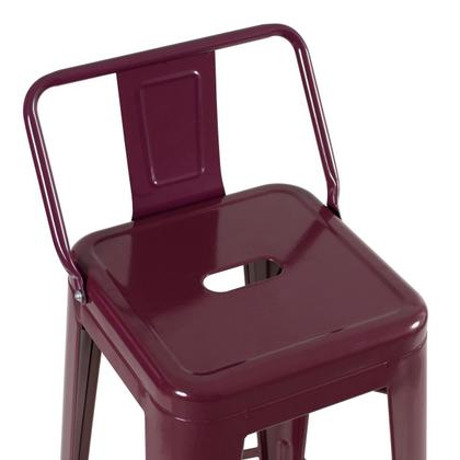 Imagem de KIT - 4 x banquetas altas Iron Tolix com encosto - 76 cm -