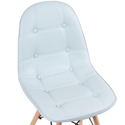 Imagem de KIT - 4 x cadeiras estofadas Eames Eiffel Botonê - Base de madeira clara